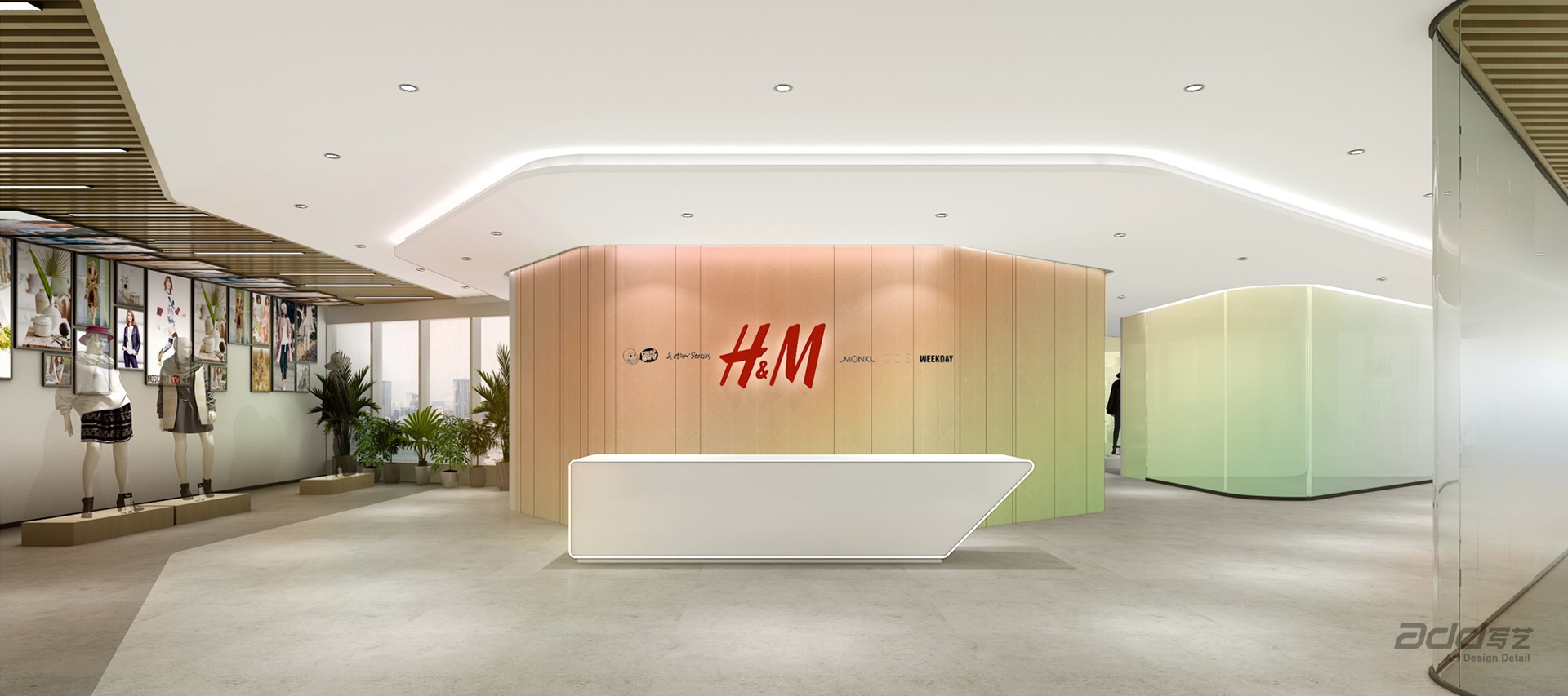 H&M办公空间设计 前厅-pc